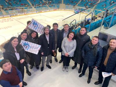 Employees of «NC «Kazakhstan engineering» JSC visited the hockey match of HC «Barys»